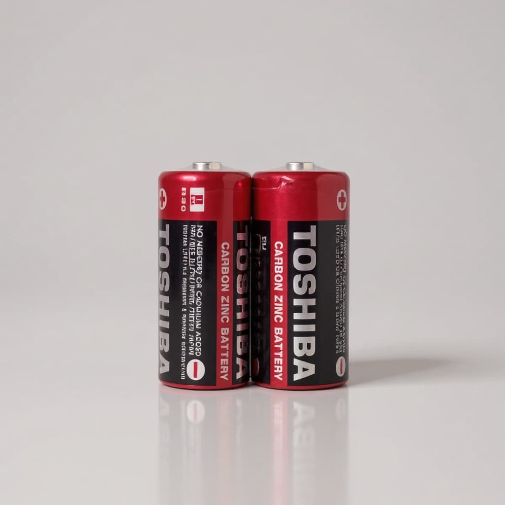 TOSHIBA CARBON ZINC BATTERY SIZE 2PCS