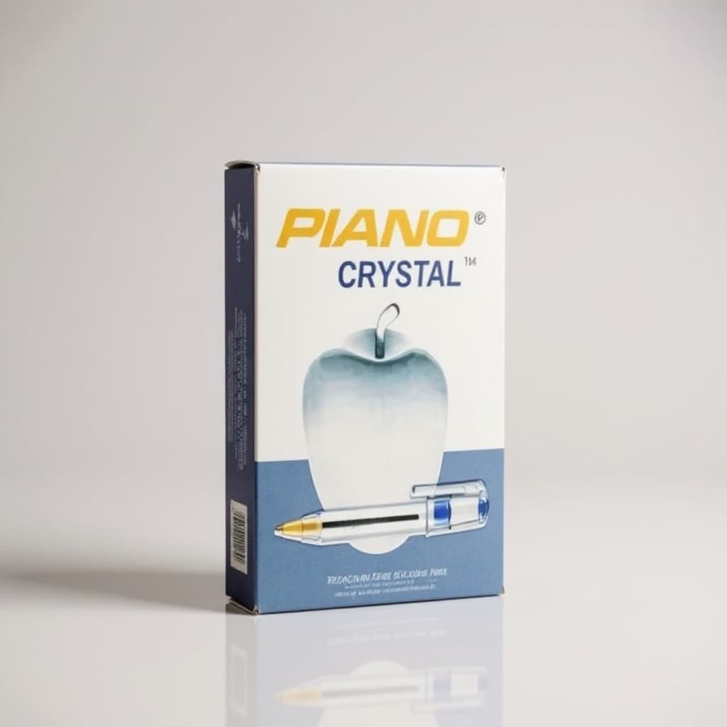 PIANO CRYSTAL BALLPOINT PEN BLUE – 10 PCS